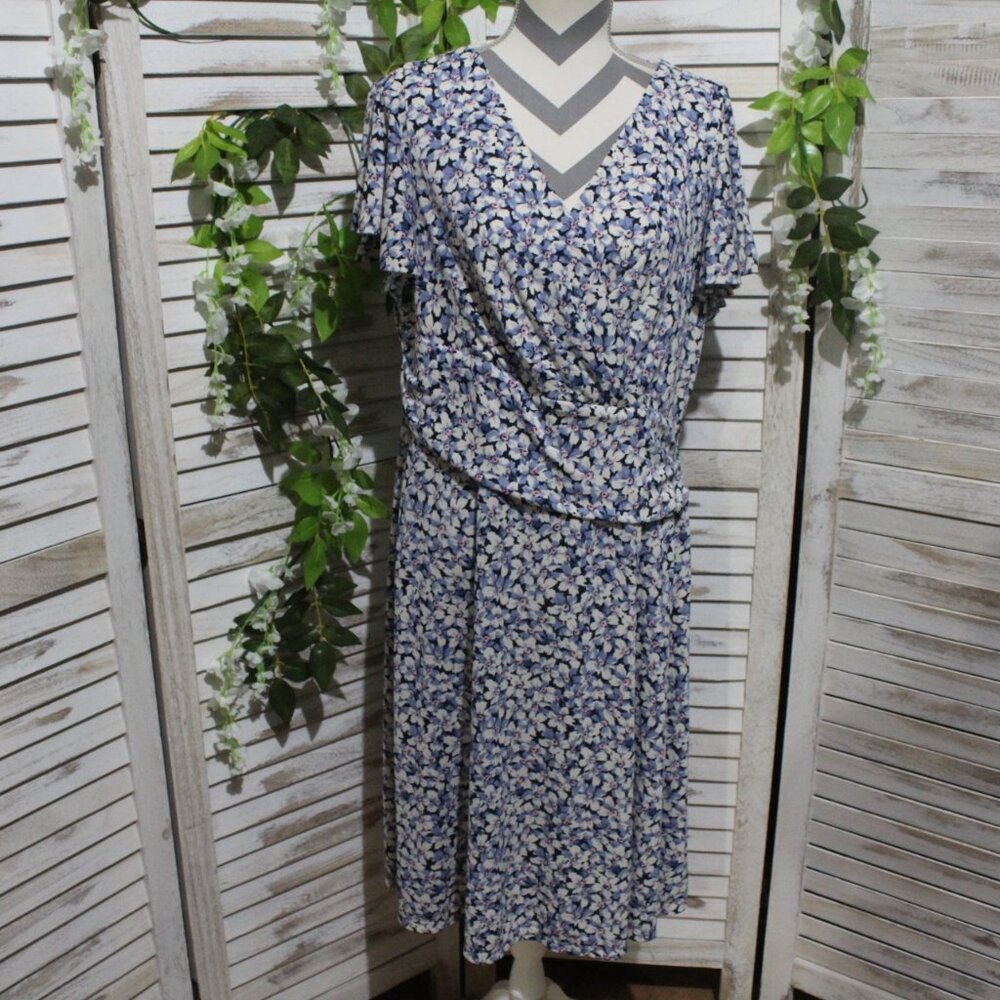 Lauren Ralph Lauren black label floral sheath dress (716)